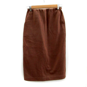  Rose Bud ROSE BUD tight skirt long height F Brown tea color /MS4 lady's 