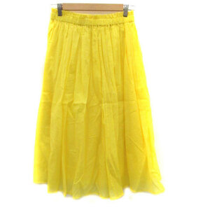  Nimes NIMES flair юбка длинный длина желтый цвет желтый /HO44 женский 