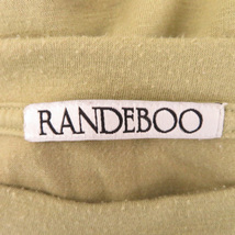 ランデブー RANDEBOO Tシャツ カットソー 半袖 ラウンドネック ロゴ刺繍 無地 F 黄緑 /YK25 レディース_画像4