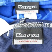 カッパ kappa スポーツウエア セットアップ 上下 ジャケット 長袖 フード パンツ テーパード 薄手 プリント M 青 紺 レディース_画像9