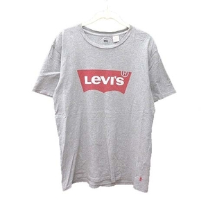 リーバイス Levi's Tシャツ カットソー 半袖 クルーネック ロゴプリント M グレー /CT ■MO メンズ