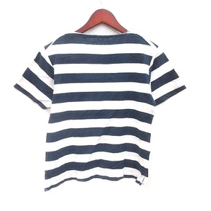 イッカ ikka Tシャツ カットソー 半袖 クルーネック ボーダー M 紺 ネイビー /CT ■MO メンズの画像4