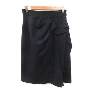 デュアルヴュー DUAL VIEW タイトスカート ひざ丈 40 紺 ネイビー 黒 ブラック /MS レディース