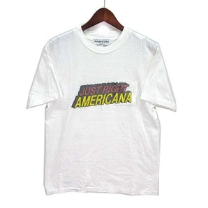 アメリカーナ AMERICANA JUST RIGHT 丸胴 POC TEE Tシャツ カットソー プリント 半袖 白 オフホワイト レディースの画像1