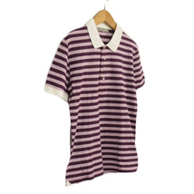 ユナイテッドアローズ UNITED ARROWS ポロシャツ ボーダー 半袖 S イタリア製 紫 パープル メンズ_画像4