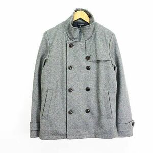  Urban Research coat outer long sleeve stand-up collar Zip up double half height melt n wool .40 gray *EKM men's 