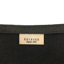 エディフィス EDIFICE カットソー Tシャツ クルーネック スエード 無地 半袖 L チャコールグレー メンズ_画像3