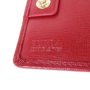 フルラ FURLA 二つ折り財布 クラシック コンパクトウォレット サフィアーノ レザー 赤 レッド系 ■SM0 レディースの画像8