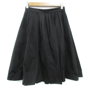  Pinky & Diane pin large PINKY&DIANNE flair skirt gathered skirt mi leak height plain 36 black black /FF47 #MO lady's 