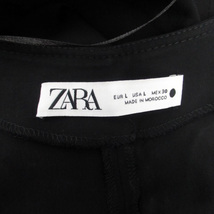 ザラ ZARA ワンピース ハーフジップ ノースリーブ ロング丈 マキシ丈 L 黒 ブラック /HO28 レディース_画像6