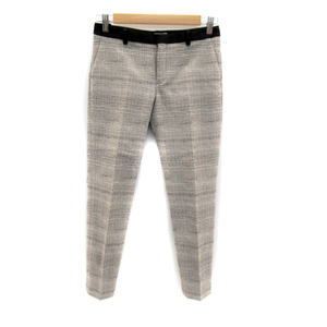  Des Pres DES PRES Tomorrowland slacks tapered pants ankle height total pattern 0 light gray black /SY12 lady's 