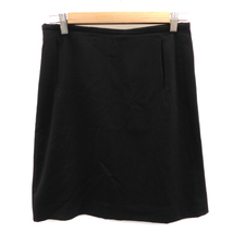ダナキャランニューヨーク DKNY 台形スカート ひざ丈 無地 ウール 大きいサイズ 4 黒 ブラック /YK8 レディース_画像1