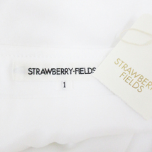 未使用品 ストロベリーフィールズ STRAWBERRY-FIELDS フレアスカート ひざ丈 無地 1 白 ホワイト /FF50 レディース_画像5