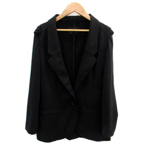  unused goods m Roo aMURUA tailored jacket middle height single button plain F black black /SM5 lady's 