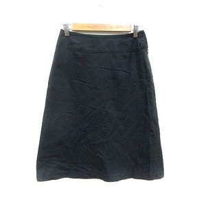 ナチュラルビューティーベーシック NATURAL BEAUTY BASIC 台形スカート ひざ丈 4 黒 ブラック /YK レディース