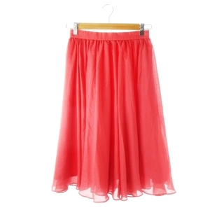  Anatelier ANATELIER skirt gya The - flair mi leak long thin air Lee ... feeling 38 red red candy /CK28 * lady's 