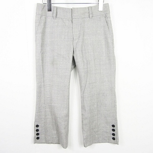  Untitled UNTITLED cropped pants button stretch wool 1 gray kz5224 lady's 