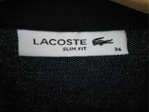 ラコステ LACOSTE ポロシャツ 半袖 黒ワニ ワッペン 黒 ブラック 36 （株）ラコステジャパン レディース_画像4