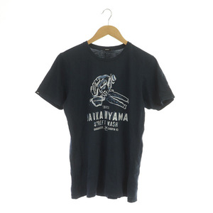 デンハム DENHAM Tシャツ 半袖 プリント S 紺 ネイビー /MY ■GY03 メンズ