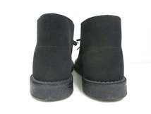 クラークス clarks 美品 スエード デザート チャッカ ブーツ UK8.5 26.5cm 黒 ブラック DESERT BOOTS 靴 シューズ レースアップ メンズ_画像6