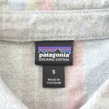 美品 パタゴニア Patagonia チェック オーガニックコットン フランネル シャツ カットソー 長袖 ロゴ アウトドア 42405 サイズS ♪３_画像6