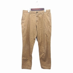  Takeo Kikuchi TAKEO KIKUCHI chinos pants tapered cotton cotton Zip fly plain 4 light brown /NT2 men's 