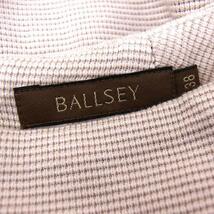 ボールジー BALLSEY トゥモローランド スカート フレア ひざ丈 ひざ下 コットン 綿 透け感 バックジップ 38 ベージュ /NT17 レディース_画像3