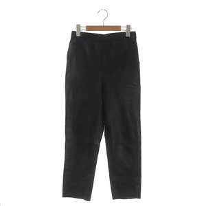 ロゥタス Rawtus Hello Bonjour L'Appartement取り扱い 21SS Leather Cropped Pants レザーパンツ テーパード 羊革 36 黒 レディース