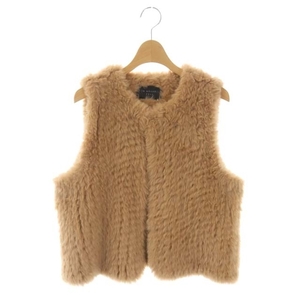 エイチブランド H BRAND ×RHC Faux Fur Vest CELINE CELINE FAUS ベスト フェイクファー 前開き XS/S ベージュ /ES ■OS レディース