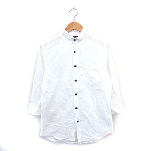 エーエスエム A.S.M シャツ 七分袖 胸ポケット コットン M ホワイト 白 /KT22 メンズ