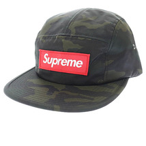 シュプリーム SUPREME 16SS Nylon Camo Camp Cap ナイロン カモフラ 迷彩 ボックス ロゴ キャンプ キャップ 帽子 緑 カーキ ☆AA★▲ 23042_画像1