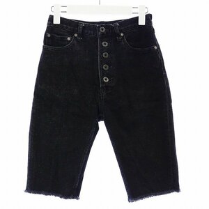 ベーセーストック B.C STOCK 5 1/2 SHORT-LINE DENIM デニムパンツ ジーンズ ハーフパンツ ショート カットオフ ボタンフライ 27 XS 黒