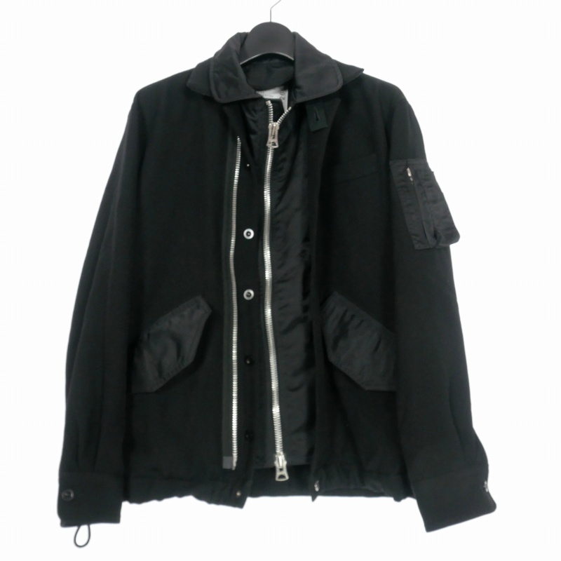sacai wool knit blouson ウールニットブルゾン 超美品 激安特販