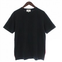 カルバンクライン CALVIN KLEIN Ｔシャツ カットソー 半袖 クルーネック ライン L 黒 ブラック /UY33 ■GY09 メンズ_画像1