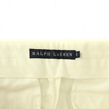 ラルフローレン RALPH LAUREN スラックス パンツ ジップフライ 9 M 白 ホワイト /YT ■GY09 レディース_画像4