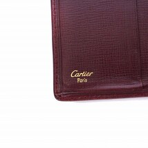 カルティエ Cartier マストライン Wホック 三つ折り財布 レザー ボルドー /KH メンズ レディース_画像8