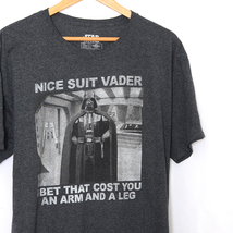 MT2154 スターウォーズ STARWARS Tシャツ L 肩55 ダースベイダー 映画　ディズニー メール便可 xq_画像1