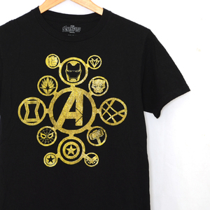 MT2216 アベンジャーズ AVENGERS Tシャツ S 肩41 映画 アメリカ古着 メール便可 xq