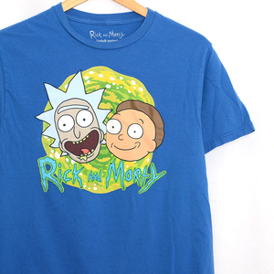 MT2065 リック・アンド・モーティ Rick And Morty Tシャツ M 肩45 アニメ アメリカ古着 メール便可 xq