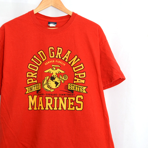 ST3129 PROUD GRANDPA Tシャツ XL 肩幅56 MARINES メール便可 xq