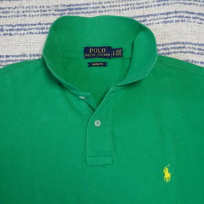471 POLO RALPH LAUREN ポロラルフローレン  定番ポロシャツ SizeＸＬ グリーン 美品中古の画像2
