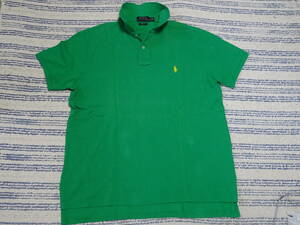 471　POLO RALPH LAUREN ポロラルフローレン 　定番ポロシャツ　SizeＸＬ　グリーン　美品中古