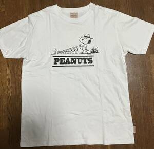 OUTDOOR PRODUCTS アウトドアプロダクツ PEANUTS WHITE 半袖Tシャツ スヌーピー