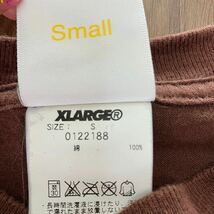 XLARGE エクストララージ 半袖 Tシャツ メンズ S 茶 ブラウン プリント ロゴ 90年代 LA アメカジ ストリート カジュアル ゴリラ ウェア_画像6