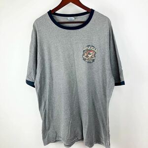 大きいサイズ crazy shirts クレイジーシャツ 半袖 Tシャツ メンズXL 灰 グレー プリント USA ハワイ カジュアル ウェア ビック 古着