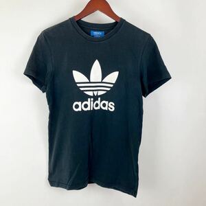 adidas originalsアディダス オリジナルス 半袖 Tシャツ メンズ S 黒 ブラッ カジュアル アメカジ ビッグ ロゴ プリント スポーツ ウェア