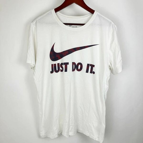 大きいサイズ NIKE ナイキ 半袖 Tシャツ メンズ XL 白 ホワイト ビッグ スウォッシュ ロゴ プリント カジュアル スポーツ トレーニング