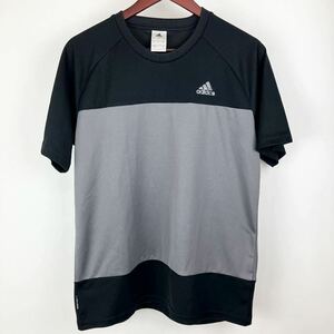 大きいサイズ adidas アディダス 半袖 Tシャツ メンズ O XL 黒 ブラック グレー カジュアル スポーツ トレーニング ウェア ドライ 速乾