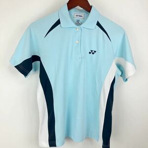 大きいサイズ YONEX ヨネックス 半袖 ポロシャツ レディース L 水色 紺 白 カジュアル スポーツ トレーニング ウェア テニス ゴルフ