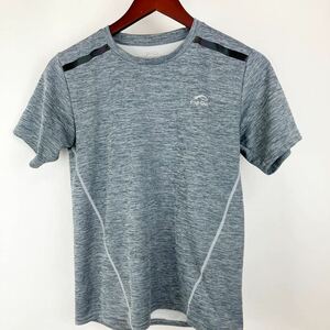 Find-Out ファインドアウト 半袖 Tシャツ メンズ S グレー ワークマン カジュアル スポーツ トレーニング ウェア シンプル ワンポイント